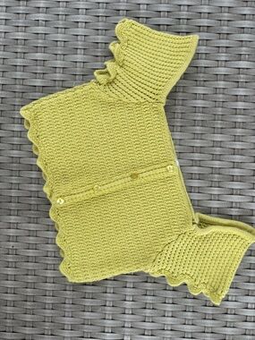 Zara Lime Green Crochet Knit Cardigan